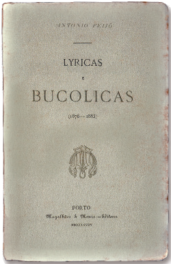 Capa da primeira edição de Lyricas e Bucolicas (1884)