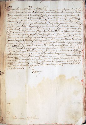 Carta d'el Rei D. João IV para Frei Diogo de Melo Pereira, Governador das Armas de Entre Douro-e-Minho, de 22 de Outubro de 1645 (CB)