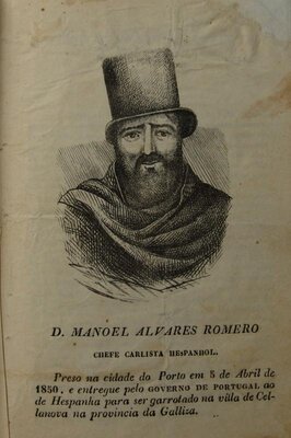 Páginas de um opúsculo que correu em 1850, sobre a prisão e execução do guerrilheiro carlista D. Manoel Alvarez Romero_1