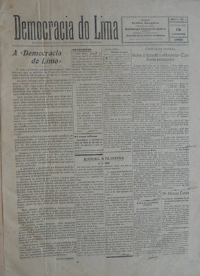 Primeira página do nº 1 ( 9 de janeiro de 1921)